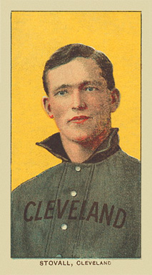 1909 White Borders Ghosts, Miscuts, Proofs, Blank Backs & Oddities Stovall, Cleveland #468 Baseball Card