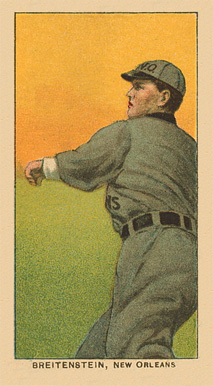 1909 White Borders Ghosts, Miscuts, Proofs, Blank Backs & Oddities Breitenstein, New Orleans #50 Baseball Card