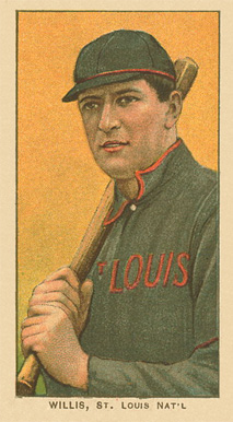 1909 White Borders Ghosts, Miscuts, Proofs, Blank Backs & Oddities Willis, St. Louis Nat'L #515 Baseball Card