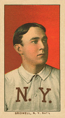 1909 White Borders Ghosts, Miscuts, Proofs, Blank Backs & Oddities Bridwell, N.Y. Nat'L #54 Baseball Card