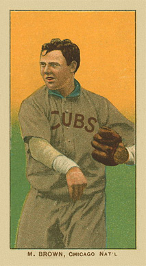 1909 White Borders Ghosts, Miscuts, Proofs, Blank Backs & Oddities Brown, Chicago Nat'L #58 Baseball Card