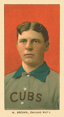 1909 White Borders Ghosts, Miscuts, Proofs, Blank Backs & Oddities Brown, Chicago Nat'L #59 Baseball Card