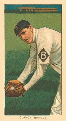 1909 White Borders Ghosts, Miscuts, Proofs, Blank Backs & Oddities Clancy, Buffalo #89 Baseball Card