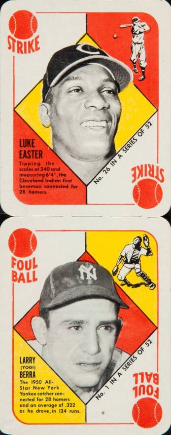 1951 Topps Red Backs Easter/Berra #26/1 Baseball Card