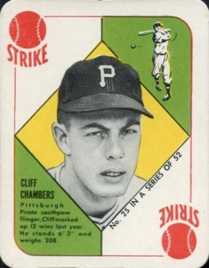 1951 Topps Red Backs Cliff Chambers #25 Baseball Card