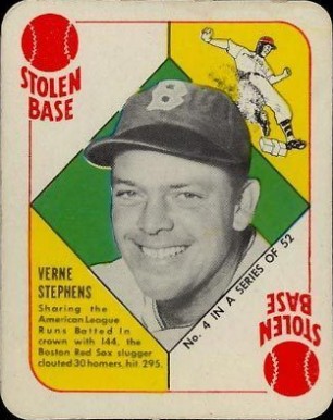 1951 Topps Red Backs Vern Stephens #4 Baseball Card