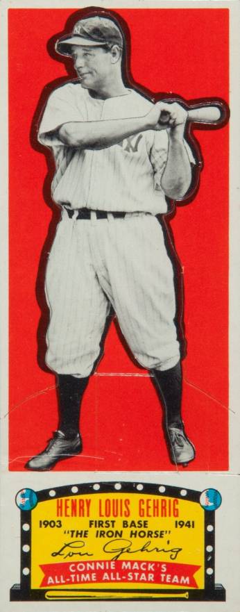 1951 Topps Connie Mack's All-Stars Lou Gehrig # Baseball Card