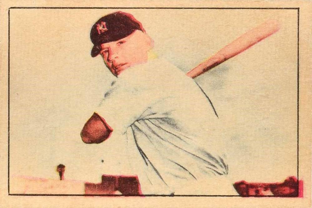 1952 Berk Ross Mickey Mantle # Baseball Card