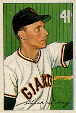1952 Bowman Chuck Diering #198 Baseball Card