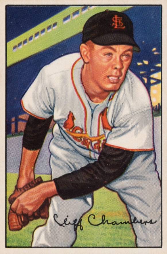 1952 Bowman Cliff Chambers #14 Baseball Card