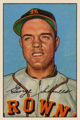 1952 Bowman George Schmees #245 Baseball Card