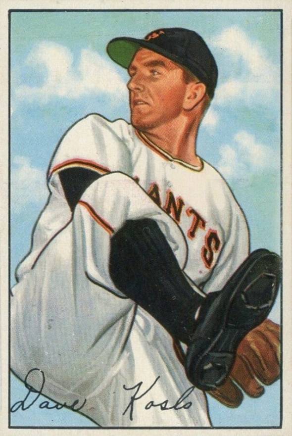 1952 Bowman Dave Koslo #182 Baseball Card