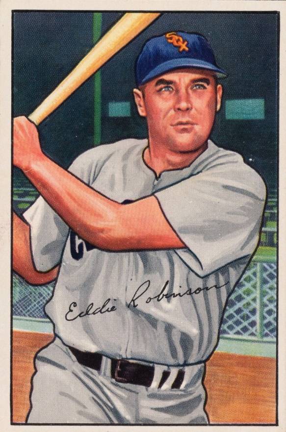 1952 Bowman Eddie Robinson #77 Baseball Card