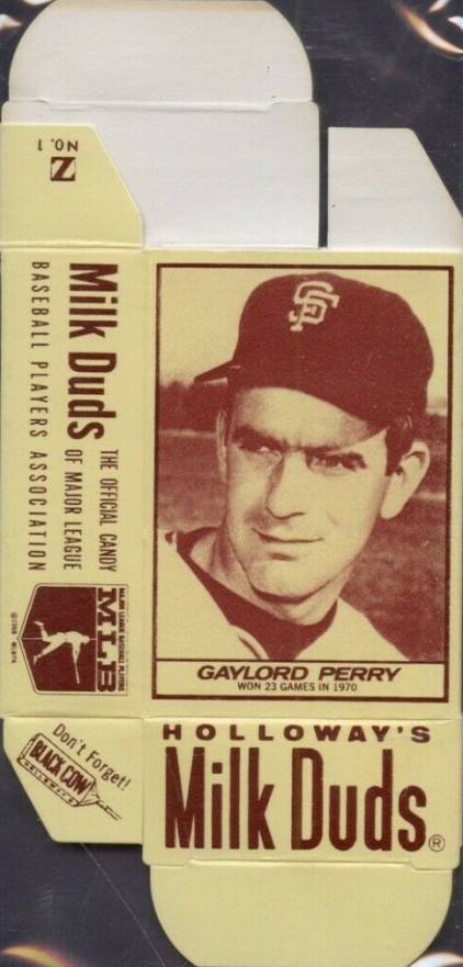 1971 Milk Duds Complete Box Gaylord Perry #12 Baseball Card
