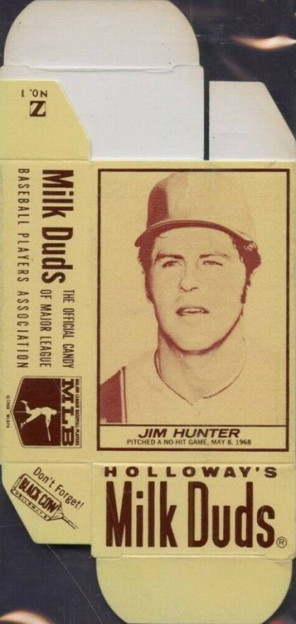 1971 Milk Duds Complete Box Catfish Hunter #16 Baseball Card