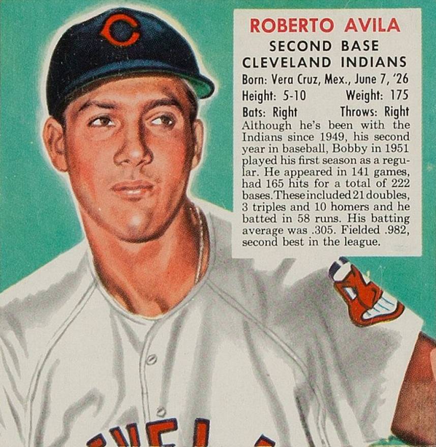 1952 Red Man Tobacco Bobby Avila # Baseball Card