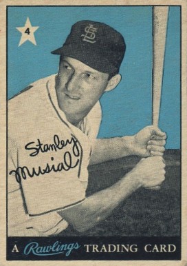 1955 Rawlings Stan Musial-Hand Cut Stan Musial #4 Baseball Card