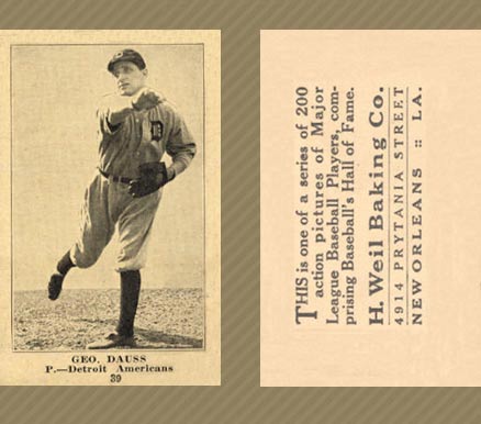 1917 Weil Baking Co. Geo. Dauss #39 Baseball Card