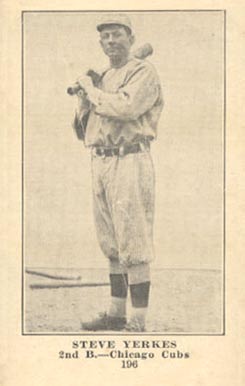 1917 Weil Baking Co. Steve Yerkes #196 Baseball Card