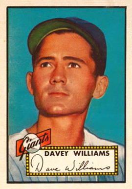 1952 Topps Davey Williams #316 Baseball Card