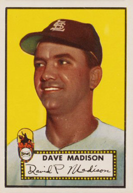1952 Topps Dave Madison #366 Baseball Card
