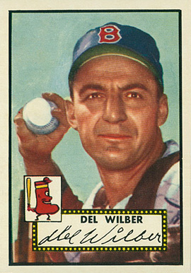 1952 Topps Del Wilber #383 Baseball Card