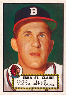 1952 Topps Ebba St. Claire #393 Baseball Card