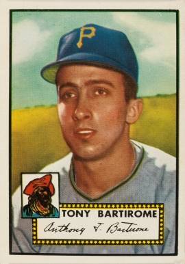 1952 Topps Tony Bartirome #332 Baseball Card