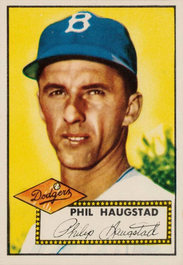 1952 Topps Phil Haugstad #198 Baseball Card