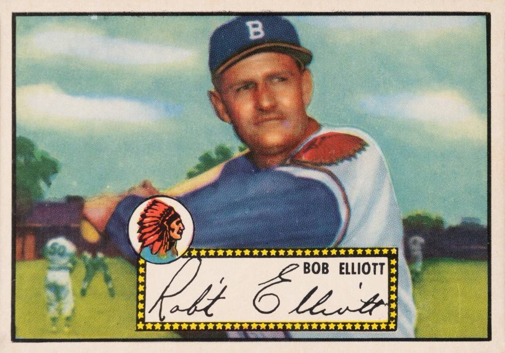 1952 Topps Bob Elliott #14b Baseball Card