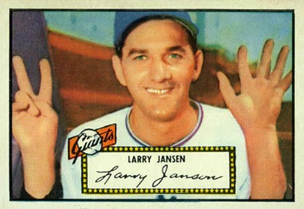 1952 Topps Larry Jansen #5b Baseball Card