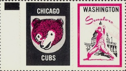 1962 Topps Stamp Panels Cubs/Senators # Baseball Card