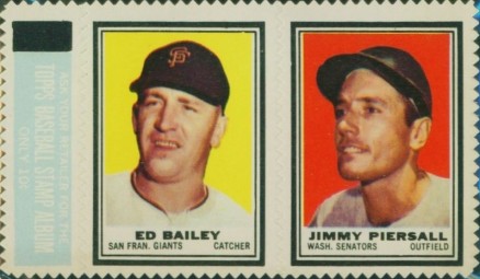 1962 Topps Stamp Panels Bailey/Piersall # Baseball Card