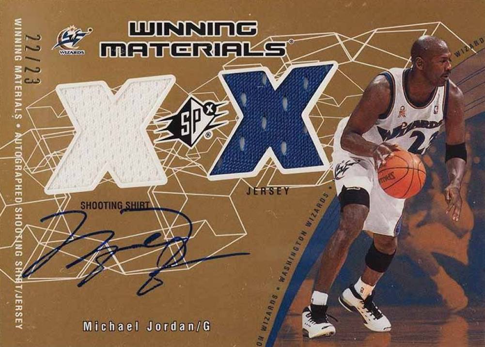 2002 SPx Winning Materials Michael Jordan #MJ-A Basketball Card