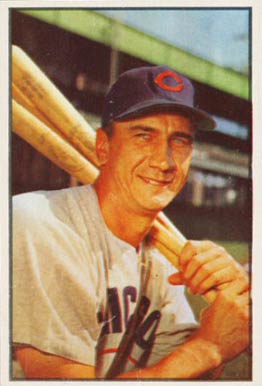 1953 Bowman Color Hank Sauer #48 Baseball Card