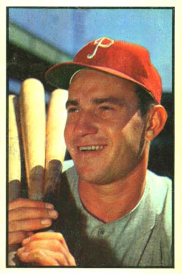 1953 Bowman Color Del Ennis #103 Baseball Card