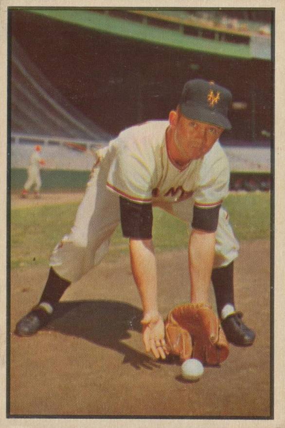 1953 Bowman Color Davey Williams #1 Baseball Card