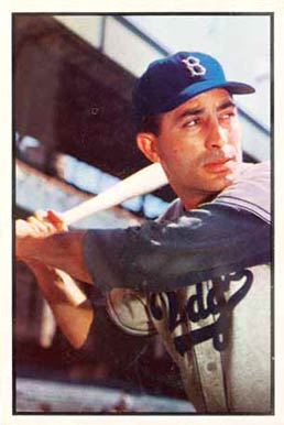 1953 Bowman Color Carl Furillo #78 Baseball Card
