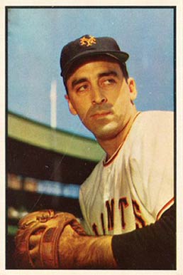 1953 Bowman Color Sal Maglie #96 Baseball Card