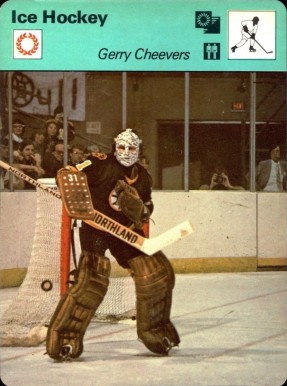 1977 Sportscaster Gerry Cheevers #44-20 Hockey Card