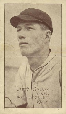 1921 Baltimore Orioles Tip Top  "Lefty" Groves #8 Baseball Card