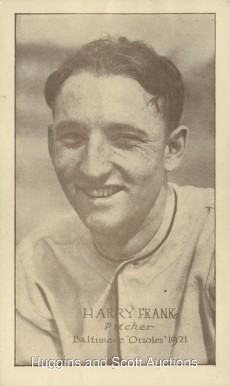 1921 Baltimore Orioles Tip Top  Harry Frank #7 Baseball Card