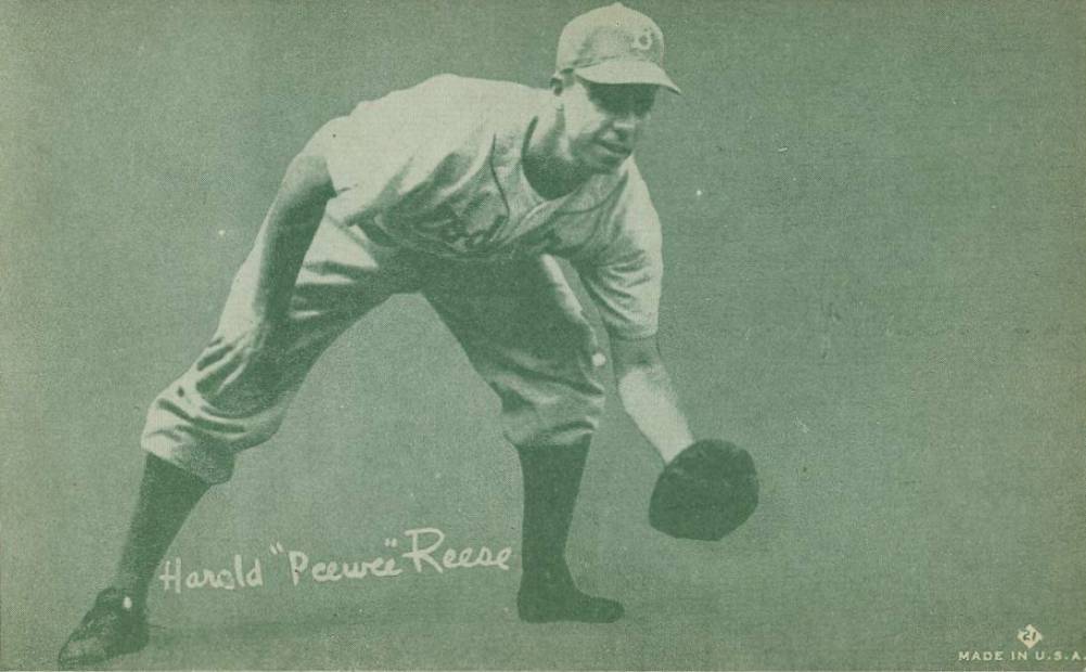 1953 Canadian Exhibits Pee Wee Reese #21 Baseball Card
