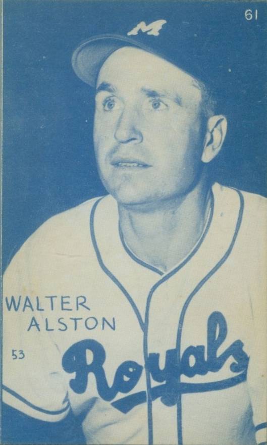 1953 Canadian Exhibits Walter Alston #61 Baseball Card