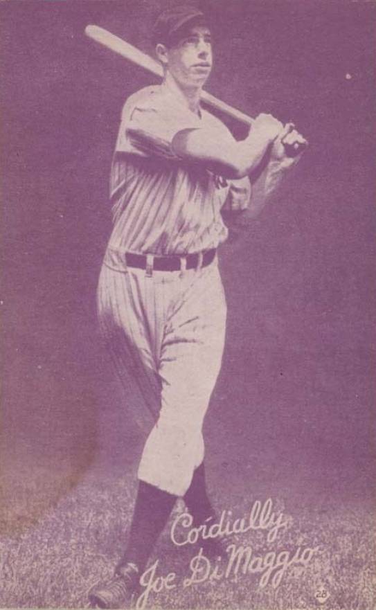 1953 Canadian Exhibits Joe DiMaggio #28 Baseball Card