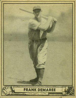 1940 Play Ball Frank Demaree #90 Baseball Card
