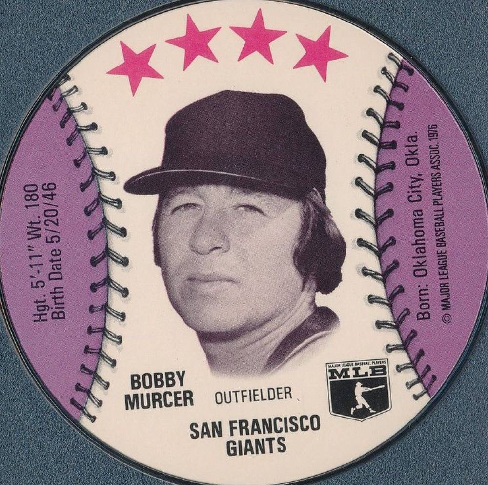 1976 Isaly's Sweet William Disc Bobby Murcer # Baseball Card
