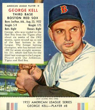 1953 Red Man Tobacco George Kell #8 Baseball Card