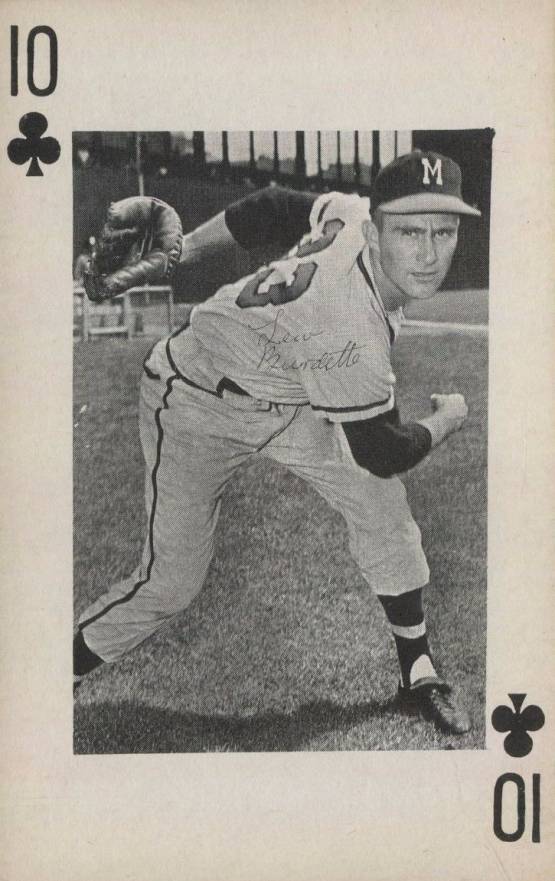 1962 Pittsburgh Exhibits Lew Burdette # Baseball Card
