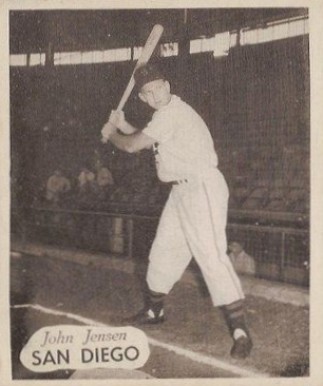 1949 Hage's Dairy John Jensen #8 Baseball Card